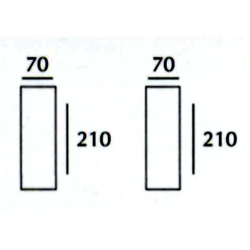 Tubo Q - Applique Gesso Tinteggiabile Quadrata Biemissione