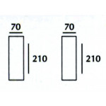 Tubo Q - Applique Gesso Tinteggiabile Quadrata Biemissione