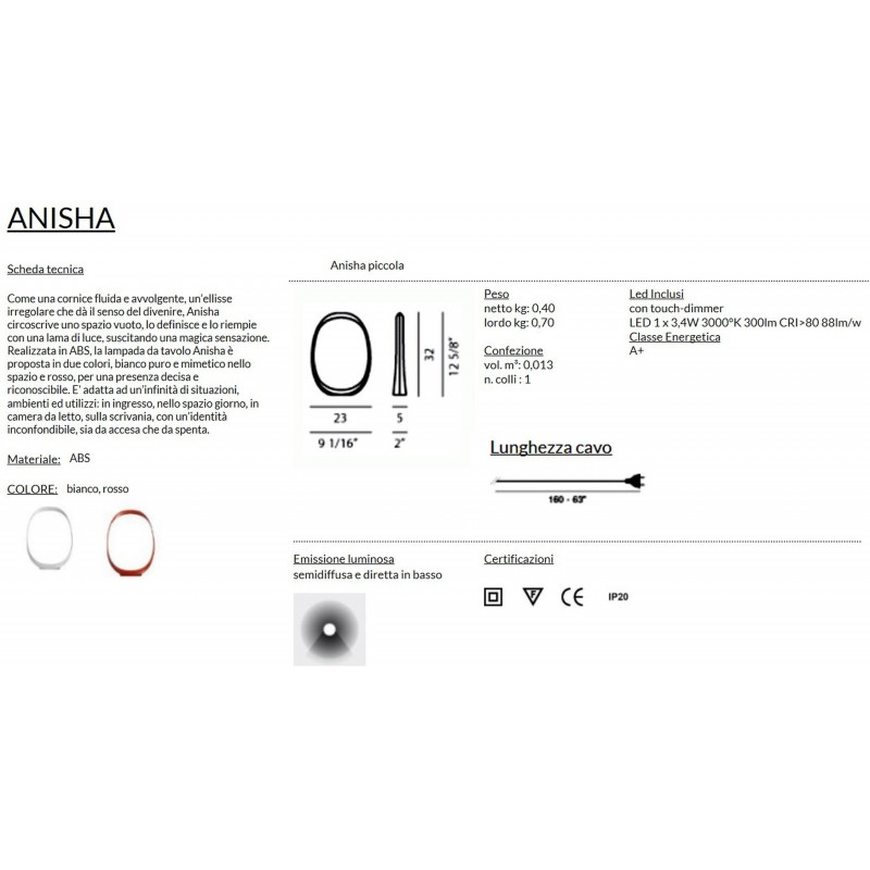 Foscarini Anisha Piccola Tavolo