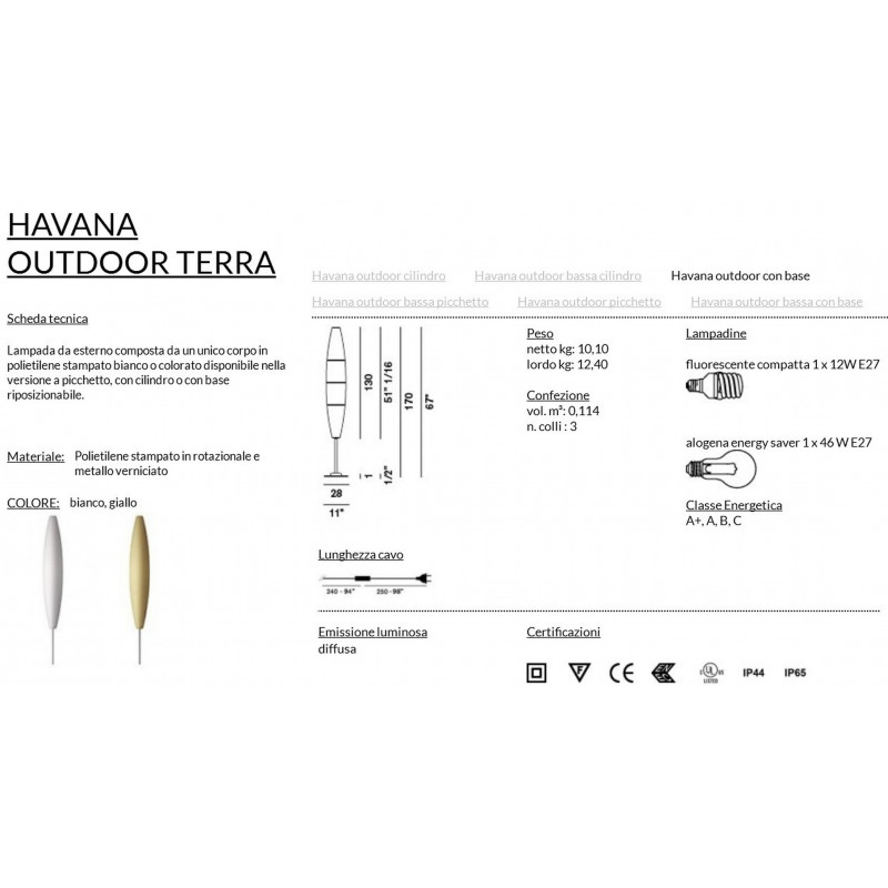 Foscarini Havana Outdoor Terra Con Base