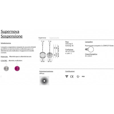 Foscarini Supernova Sospensione