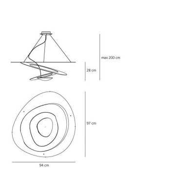 Artemide Pirce Sospensione Alo Bianco
