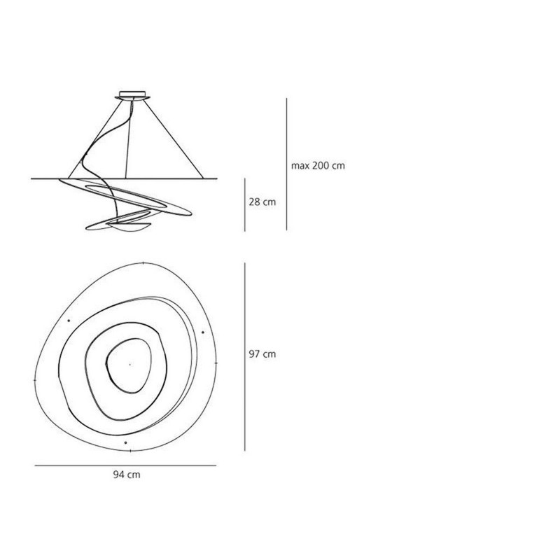ARTEMIDE PIRCE SOSPENSIONE LED - SCHEDA TECNICA