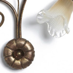 APPLIQUE CLASSICA 2 LUCI STILE FERRO BATTUTO OTTONE RAME APPLIQUE CLASSICA 2 LUCI STILE FERRO BATTUTO OTTONE RAME