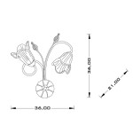 APPLIQUE CLASSICA 2 LUCI STILE FERRO BATTUTO OTTONE RAME APPLIQUE CLASSICA 2 LUCI STILE FERRO BATTUTO OTTONE RAME