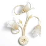 APPLIQUE CLASSICA 3 LUCI STILE FERRO BATTUTO AVORIO-ORO APPLIQUE CLASSICA 3 LUCI STILE FERRO BATTUTO AVORIO-ORO