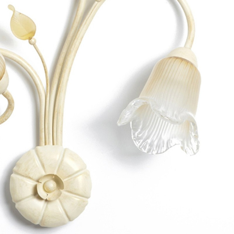 APPLIQUE CLASSICA 3 LUCI STILE FERRO BATTUTO AVORIO-ORO