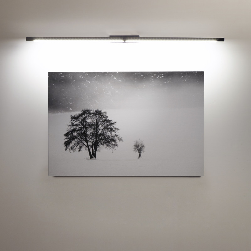 LINEA 2 cromo - Lampada parete applique LED 16W alta potenza per specchi e quadri