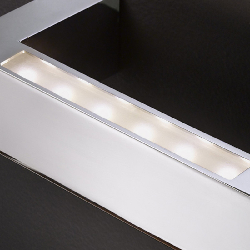 BRIDGE BIANCO - APPLIQUE LAMPADA PARETE LED 14,4W DESIGN MODERNO BIEMISSIONE