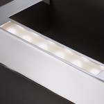 BRIDGE BIANCO - APPLIQUE LAMPADA PARETE LED 14,4W DESIGN MODERNO BIEMISSIONE