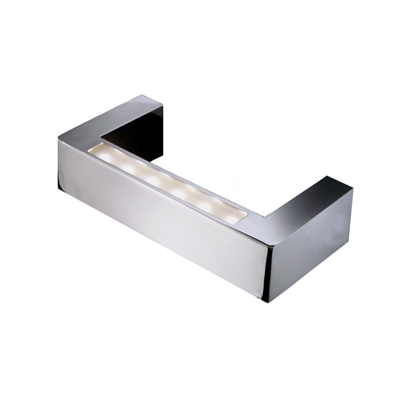 BRIDGE CROMO - APPLIQUE LAMPADA PARETE LED 14,4W DESIGN MODERNO BIEMISSIONE