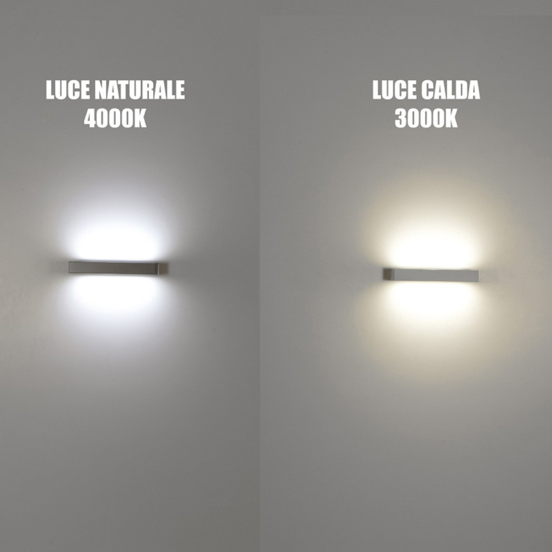 ESSENZA 36 cm Bianco - Applique 28W LED moderna biemissione MADE in ITALY classe A+