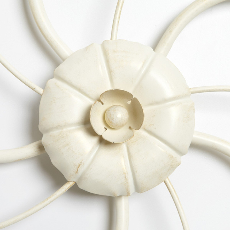 Plafoniera classica 5 luci stile ferro battuto Avorio-Oro lampadario MADE in ITALY