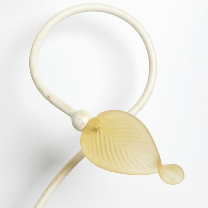 Plafoniera classica 5 luci stile ferro battuto Avorio-Oro lampadario MADE in ITALY