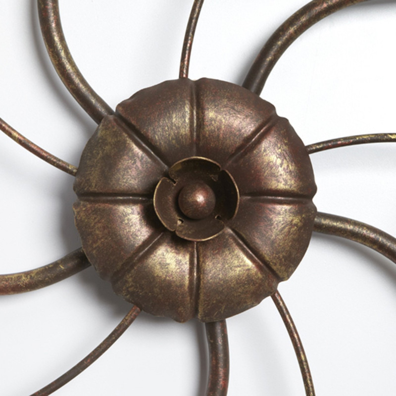 Plafoniera classica 5 luci stile ferro battuto Ottone-Rame lampadario MADE in ITALY