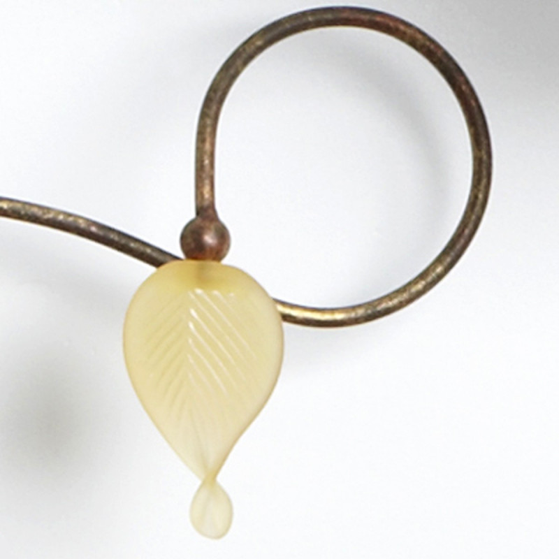 Plafoniera classica 6 luci stile ferro battuto Ottone-Rame lampadario  MADE in ITALY