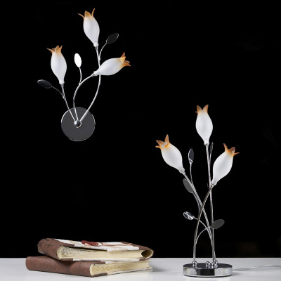 FLOWER - lampada tavolo - Abat Jour, 3 luci - 60 Watt con...