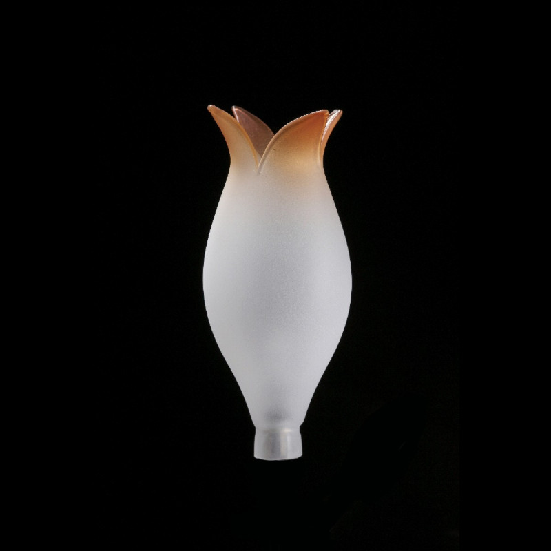 FLOWER - VETRO SATINATO-AMBRA