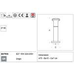 FIJI 75 cm Paletto lampioncino da giardino 75 cm basso consumo vialetto segnapassi