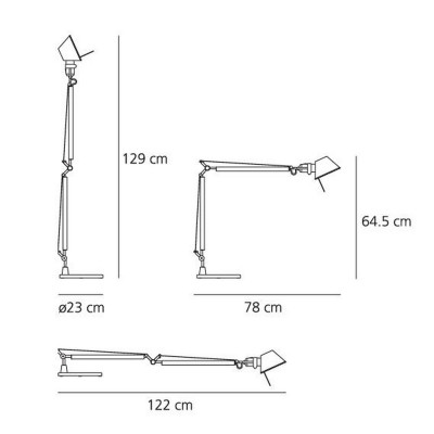 Artemide Tolomeo Tavolo Halo Alogena