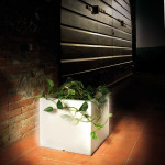 SOLEIL Vaso Luminoso 38 cm Esterno Giardino con Luce