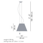 LUCEPLAN COSTANZA SOSPENSIONE - SCHEDA MISURE