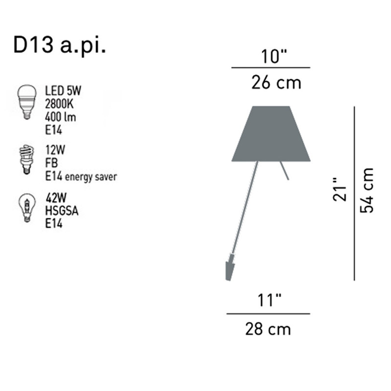 LUCEPLAN COSTANZINA PARETE - SCHEDA TECNICA