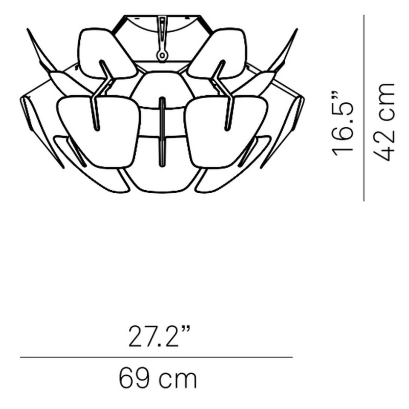LUCEPLAN HOPE PLAFONIERA D. 69 CM D66/12 P