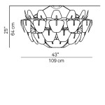 LUCEPLAN HOPE PLAFONIERA D. 109 D66/30 P SCHEDA MISURE