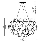 LUCEPLAN HOPE SOSPENSIONE D. 110 CM 3X250W E27