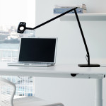 LUCEPLAN OTTO WATT TAVOLO NERO CON BASE AMBIENT