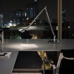 LUCEPLAN OTTO WATT TAVOLO MIRROR CON BASE AMBIENT