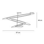ARTEMIDE PIRCE SOFFITTO D. 97 CM LED BIANCO - MISURE