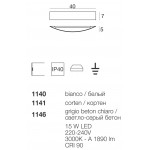 Curvè LED Applique cm 40