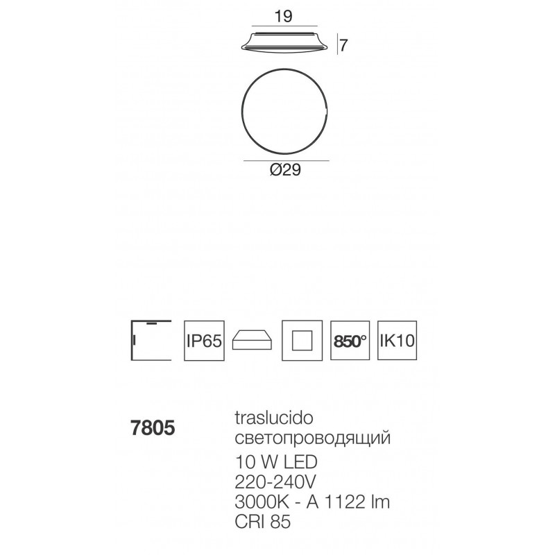 MyWhite LED Plafoniera Tonda Piccola Esterno
