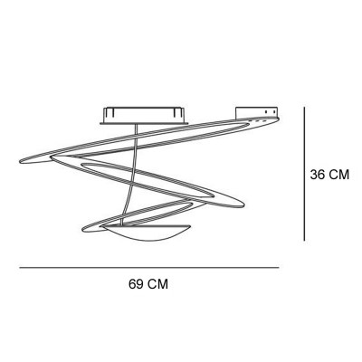 Artemide Pirce Mini Soffitto D. 69 Cm Led