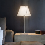 LUCEPLAN COSTANZA TAVOLO BIANCO ACCESA