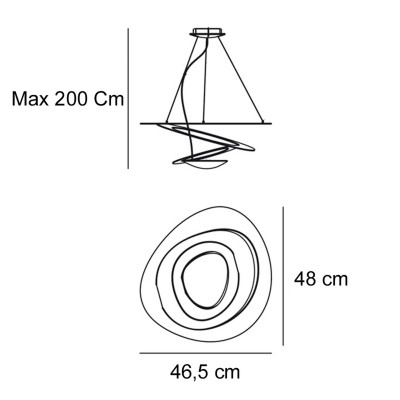 Artemide PIRCE MICRO Sospensione D. 48 Cm LED