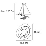 Artemide PIRCE MICRO Sospensione D. 48 Cm LED - SCHEDA TECNICA