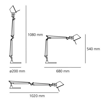 Artemide Tolomeo Mini Tavolo Halo Alogena