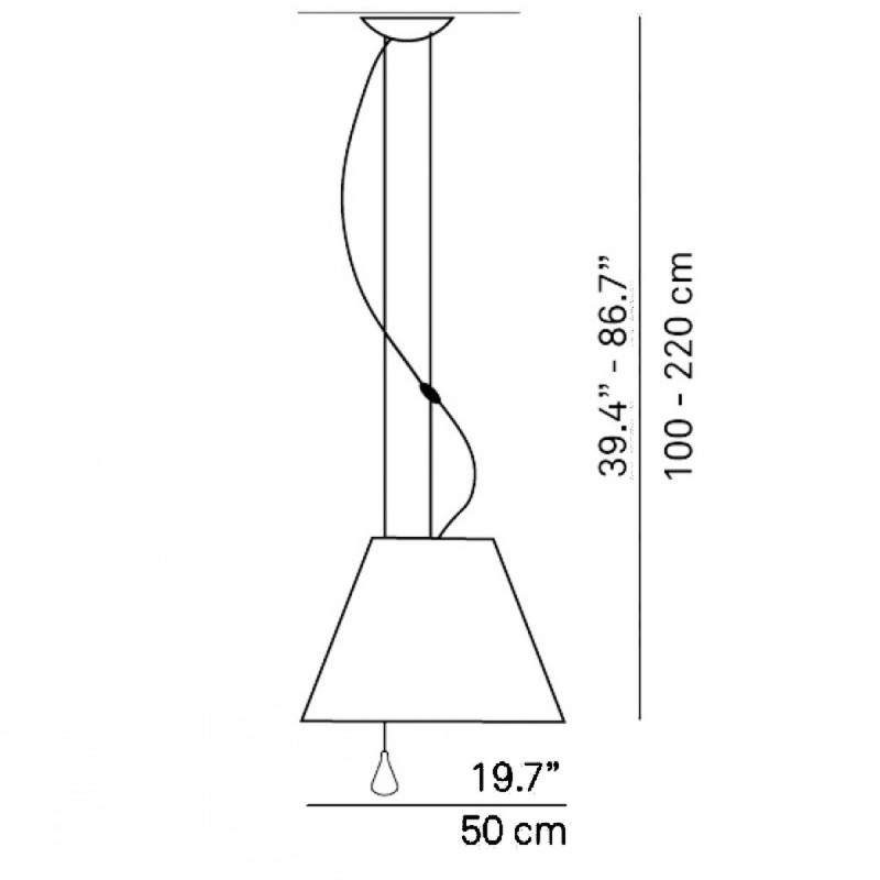 LADY COSTANZA SOSPENSIONE DIAMETRO 50 CM - SCHEDA MISURE