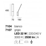 Linea Light MA&DE Lama Led Applique 22W
