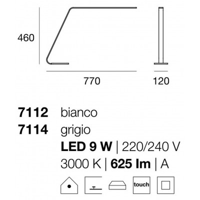 Stilnovo Lama Tab Led Tavolo Touch Dimmer