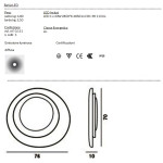 FOSCARINI BAHIA LED - SCHEDA TECNICA MISURE