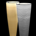 FOSCARINI MITE LED TERRA GIALLO E NERO ACCESA FOSCARINI MITE LED TERRA GIALLO E NERO ACCESA