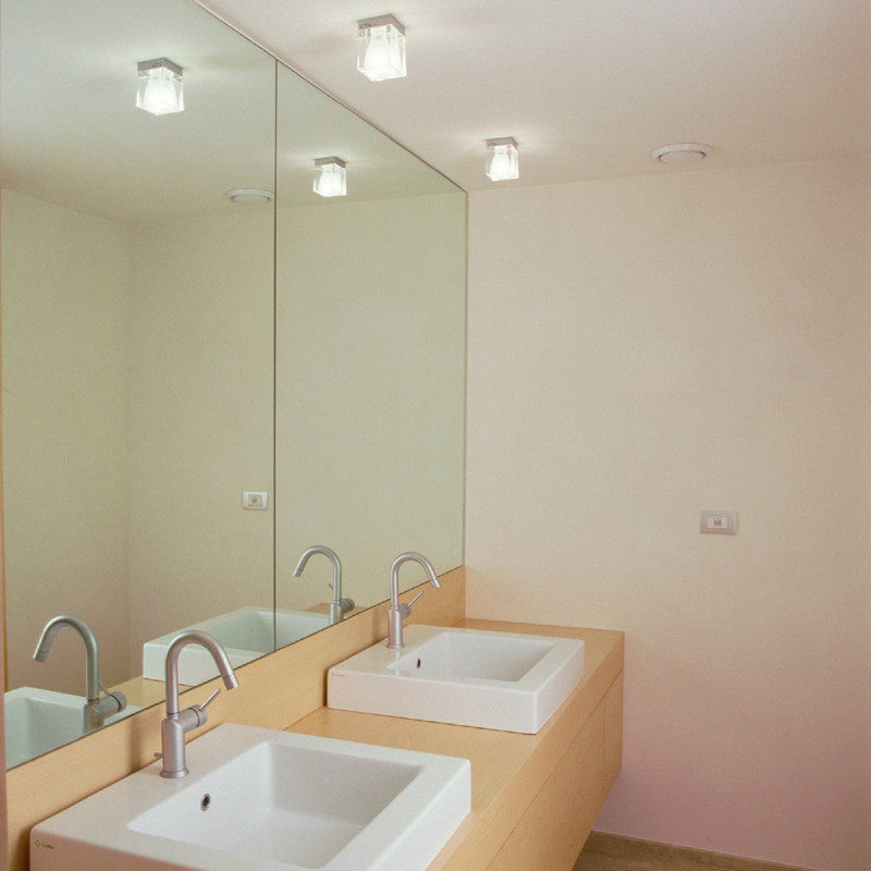 FABBIAN CUBETTO FARETTO SOFFITTO CRISTALLO TRASPARENTE BAGNO