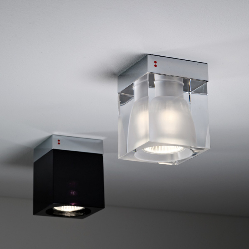 FABBIAN CUBETTO SOFFITTO CROMO CRISTALLO E CROMO NERO