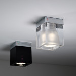FABBIAN CUBETTO SOFFITTO CROMO CRISTALLO E CROMO NERO FABBIAN CUBETTO SOFFITTO CROMO CRISTALLO E CROMO NERO