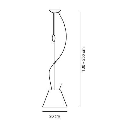 Luceplan COSTANZINA SOSPENSIONE D. 26 cm Con Saliscendi