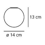 ARTEMIDE DIOSCURI 14 CM - MISURE